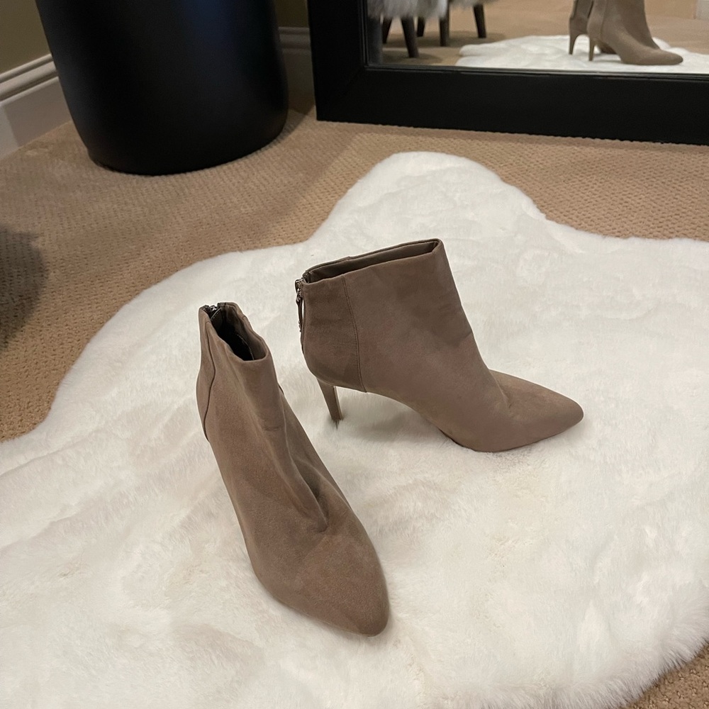 Spiked heel ankle bootie